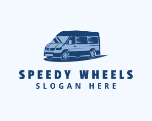 Van - Blue Van Vehicle logo design