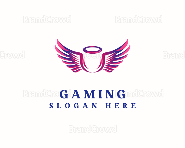 Feminine Angel Wing Logo