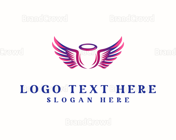 Feminine Angel Wing Logo