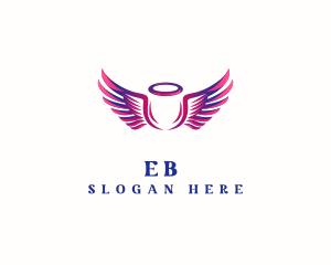 Spiritual - Feminine Angel Wing logo design