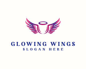  Feminine Angel Wing logo design