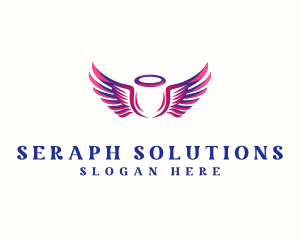 Seraph - Feminine Angel Wing logo design