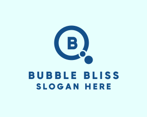 Bubble Dots Laundromat logo design