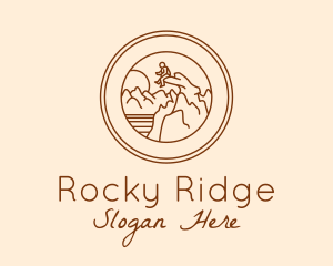 Rocky - Cliff Mountain Climbing logo design