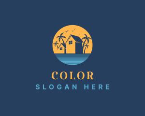 Tropical - Seaside Beach Vacation House logo design