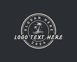 Island - Beach Island Paradise logo design