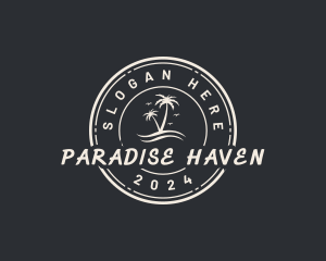 Beach Island Paradise logo design