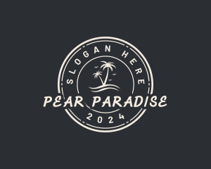 Beach Island Paradise logo design