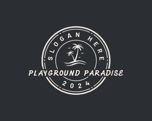 Beach Island Paradise logo design