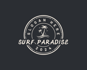 Beach Island Paradise logo design