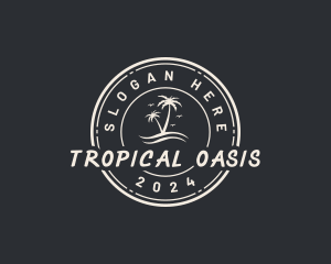 Paradise - Beach Island Paradise logo design