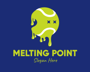 Melting - Melting Tennis Ball logo design