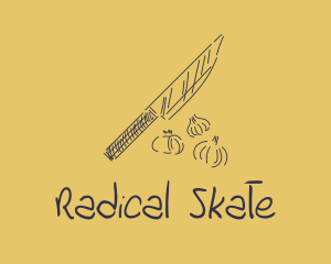 Kitchen Knife Garlic Logo