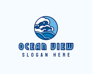 Ocean Tide Wave logo design