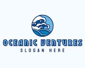 Ocean Tide Wave logo design