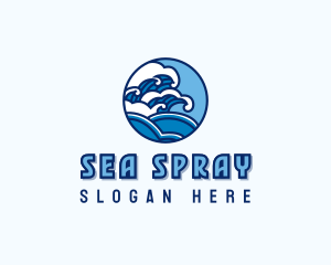 Ocean Tide Wave logo design