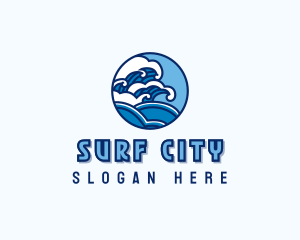 Ocean Tide Wave logo design