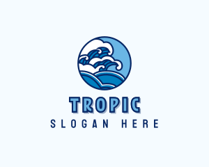 Ocean Tide Wave logo design