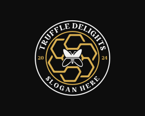 Bee Honeycomb Eco Logo