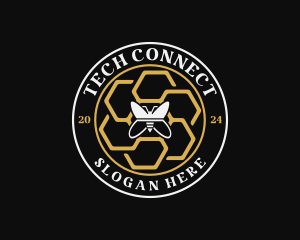 Apothecary - Bee Honeycomb Eco logo design
