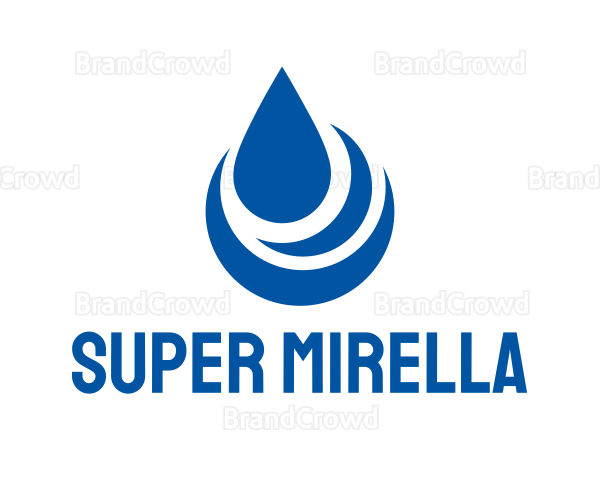 Blue Purified Waterdrop Logo