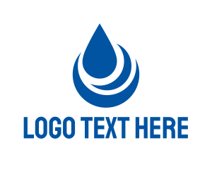 Refilling Station - Blue Purified Waterdrop logo design