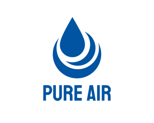 Blue Purified Waterdrop  logo design