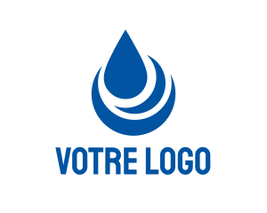 Plumber - Blue Purified Waterdrop logo design