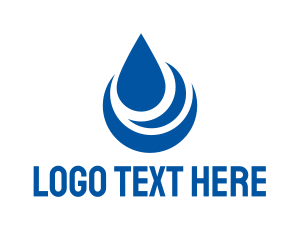 Dew - Blue Purified Waterdrop logo design