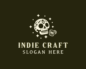Indie - Skull Pub Cocktail logo design