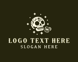 Tattoo - Skull Pub Cocktail logo design