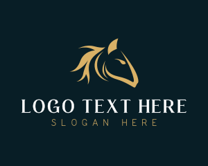 Blue Horse - Stallion Horse Equestrian logo design