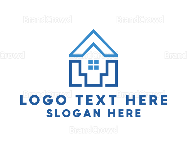 Geometric Construction House Logo