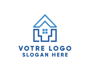 Geometric Construction House Logo