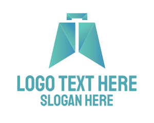 Teal - Gradient Crystal Bag logo design