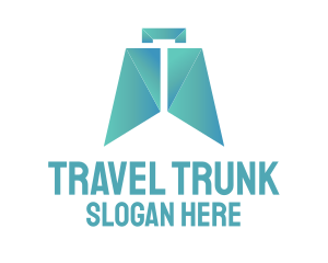 Suitcase - Gradient Crystal Bag logo design