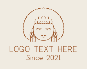 Earring - Pretty Jewelry Woman logo design