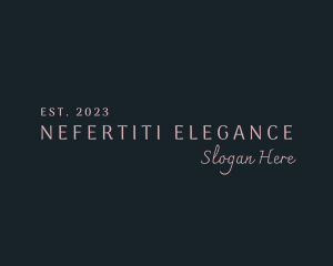 Elegant Signature Cosmetic Wordmark logo design