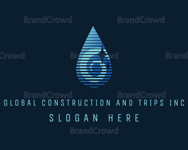 Gradient Water Droplet Logo