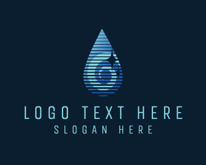Liquid - Gradient Water Droplet logo design
