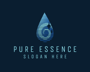 Gradient Water Droplet logo design