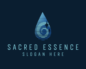 Gradient Water Droplet logo design