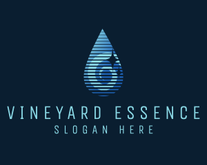 Gradient Water Droplet logo design