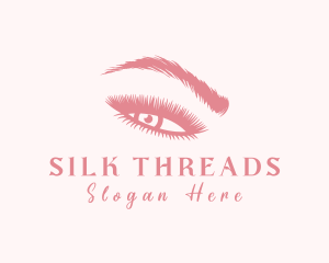 Pink Eyelash Beautician logo design