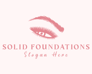 Cosmetic Surgery - Pink Eyelash Beautician logo design