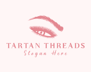 Pink Eyelash Beautician logo design