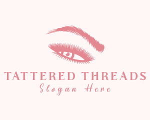 Pink Eyelash Beautician logo design