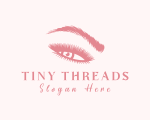 Pink Eyelash Beautician logo design