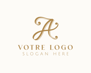 High End - Elegant Boutique Letter A logo design