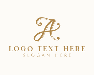 Bridal - Elegant Boutique Letter A logo design